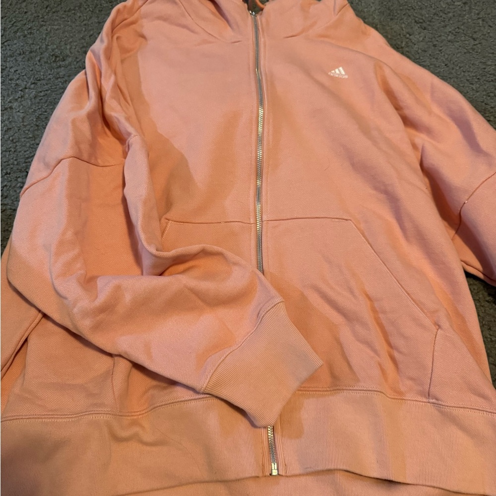 Adidas Coral Hoodie with Zipper